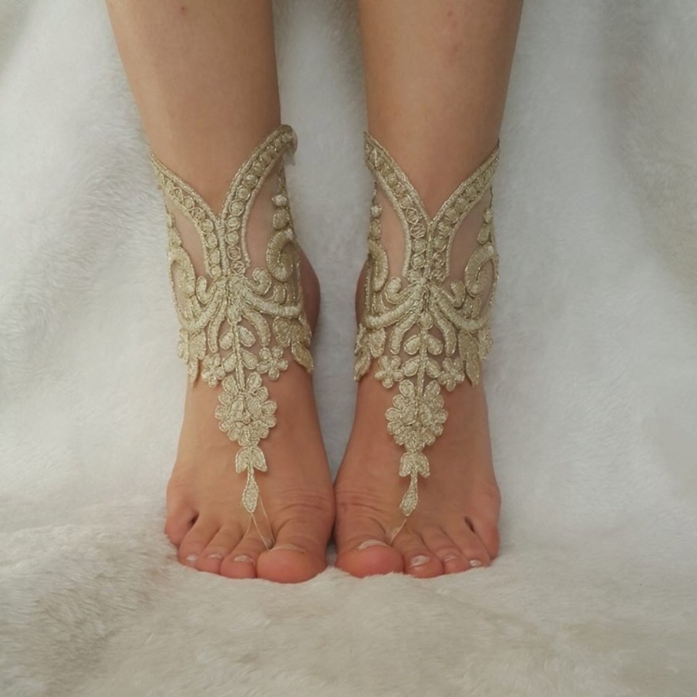 Barefoot wedding lace ups in WHITE.